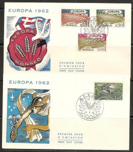 Monaco 507-9 C61 1962 Europa FDC