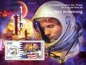 Chad - 2022 Astronaut Neil Armstrong - Stamp Souvenir Sheet - TCH220139b1