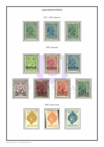 European microstates 1885-2021 (6 albums) PDF STAMP ALBUM PAGES