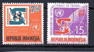 Indonesia 750-751 used