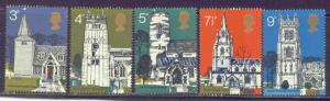 GREAT BRITAIN  671-75 MNH 1972 OLD VILLAGE CHURCHES