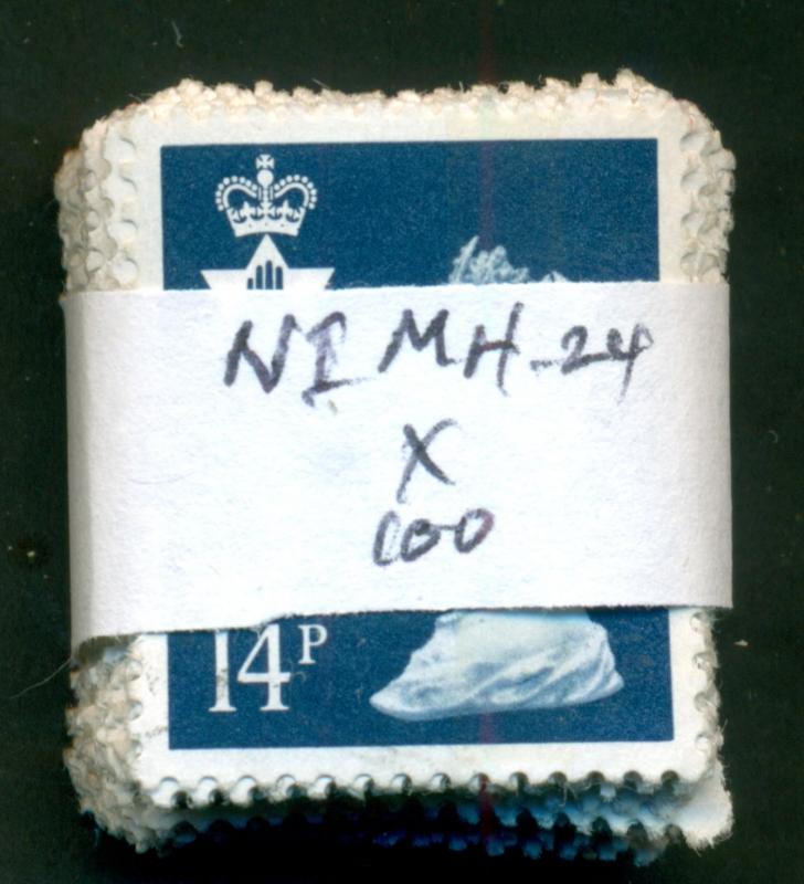 GREAT BRITAIN N. IRELAND SG-NI39, SCOTT # NIMH-24, USED, 100 STAMPS, GREAT PRICE