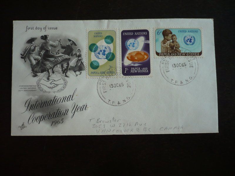 Postal History - Papua New Guinea - Scott# 206-208 - First Day Cover