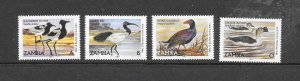 BIRDS - ZAMBIA #917-20 MNH