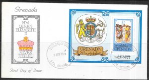 Grenada #793 $5 Silver Jublee  S/S (FDC CV$3.00