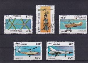 SA15a Cambodia 1993 Aircraft used stamps