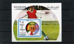 SHARJAH 1972 SOCCER WORLD CUP MUNICH S/S MNH