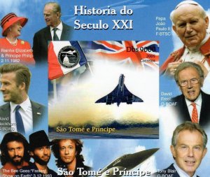 Sao Tome and Principe 2005 Concorde/Pope John Paul II/Bee Gees/S/S MNH