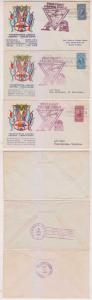 COSTA RICA 1943 THREE FF COVERS by TACA TO HONDURAS, SALVADOR & MIAMI, USA VF 