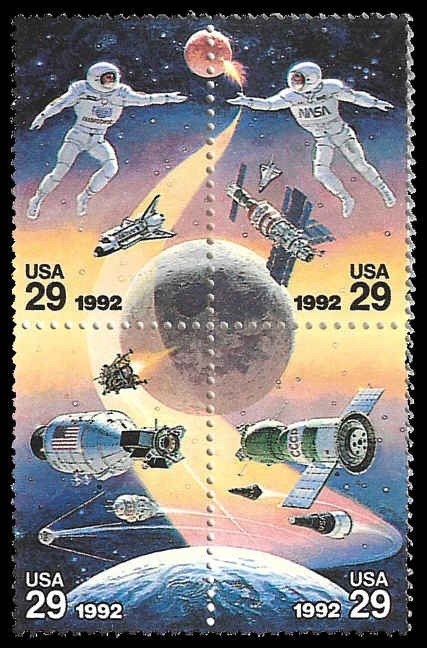 PCBstamps   US #2631/2634 Block $1.16(4x29c)Space Joint Issue, MNH, (11)