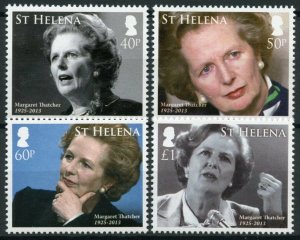 St Helena Famous People Stamps 2013 MNH Margaret Thatcher Politicians 4v Set