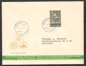 FINLAND 1947 AGRICULTURE SOCIETIES Sc 268 CACHET FDC