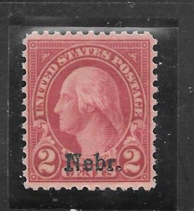 #671 MH Single NEBRASKA OVERPRINT