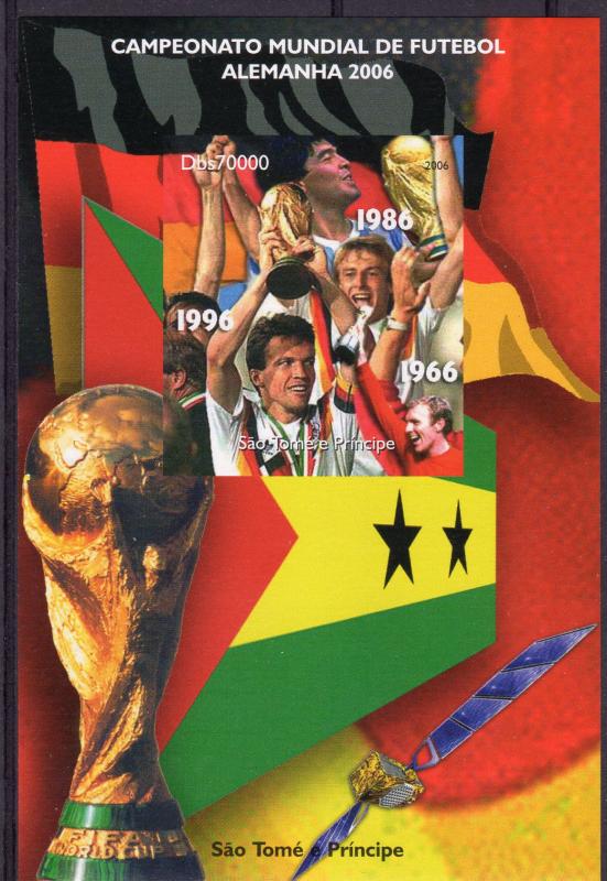 Sao Tome and Principe 2006 World Cup Germany 2006 S/S IMPERFORATED  MNH