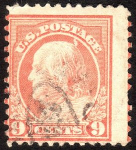 1917, US 9c, Franklin, Used, Sc 509