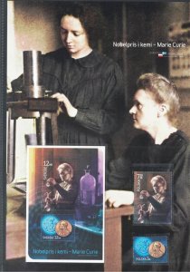MB361 Sweden Poland Joint Issue2011 Nobel Prize Marie Curie Scott 2672