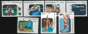 Nicaragua 1646-52 MNH 1987 Sports (ak3824)