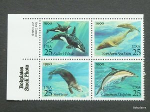 BOBPLATES #2508-11 Sea Creatures Zip Block F-VF MNH ~ See Details for Positions