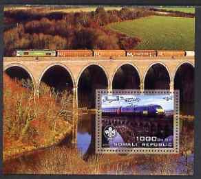 Somalia 2006 Modern Trains #2 perf souvenir sheet with Sc...