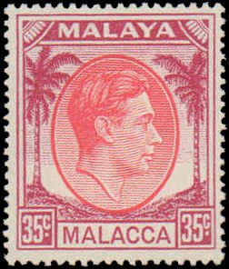 Malaya Malacca #22-26, Complete Set(5), 1952, Hinged