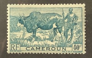 Cameroon 1946 Scott 306 MH - 40c, Native Zebu &  Herdsman