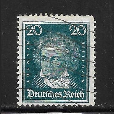 German Reich (1926-27) - Scott #357 Beethoven 20pf Myrtle green F VF - Used