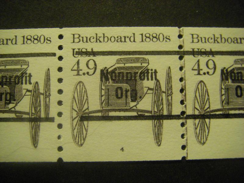 Scott 2124a, 4.9c Buggy, PNC5 #4, Gap 1L, MNH