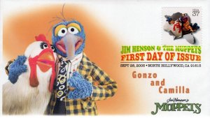 A0-3944j-1, 2005, Jim Henson Muppets, FDC, DCP, SC 3944j, Add on Cachet, Gonzo a