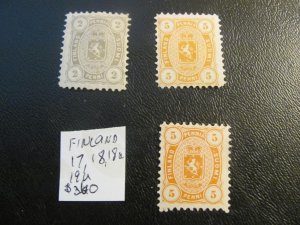 FINLAND 1875-82 HINGED SC 64-69 VF  $360 (160)