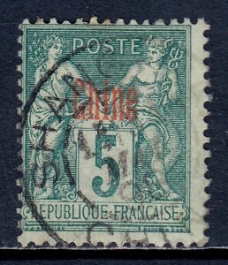 France (Offices in China) - Scott #1 - Used/CTO - Toning spot - SCV $3.00