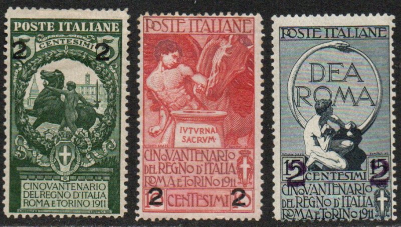 Italy Sc #126-128 Mint Hinged
