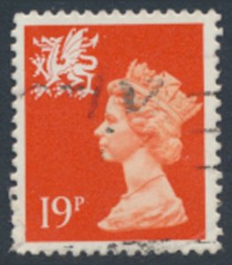 Wales  GB  Machin 19p SG W50  Used  SC# WMMH36  see details