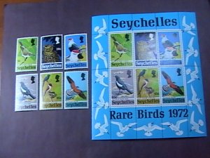 SEYCHELLES # 299-304a-MINT NEVER/HINGED---COMPLETE SET + SOUVENIR SHEET----1972