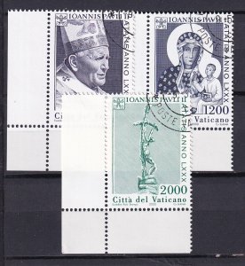 2000 - VATICAN - Scott #1153-1155 - used