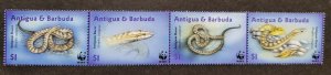 Antigua & Barbuda WWF Snake 2002 Reptiles (stamp) MNH