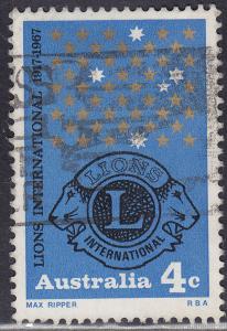 Australia 426 USED 1967 Lions Intl. 50th Anniversary 4c