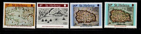 St Helena Sc 348-51 1981 Maps stamp set mint NH