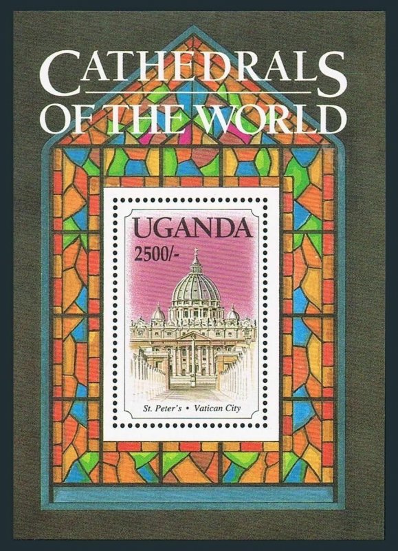 Uganda 1163A,MNH.Michel Bl.. St Peter's Cathedral,Vatican City,1993.