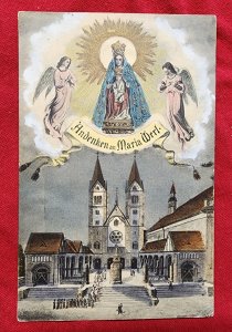 WW1 WWI Imperial German Deutsches Reich color religious scene postcard Germany