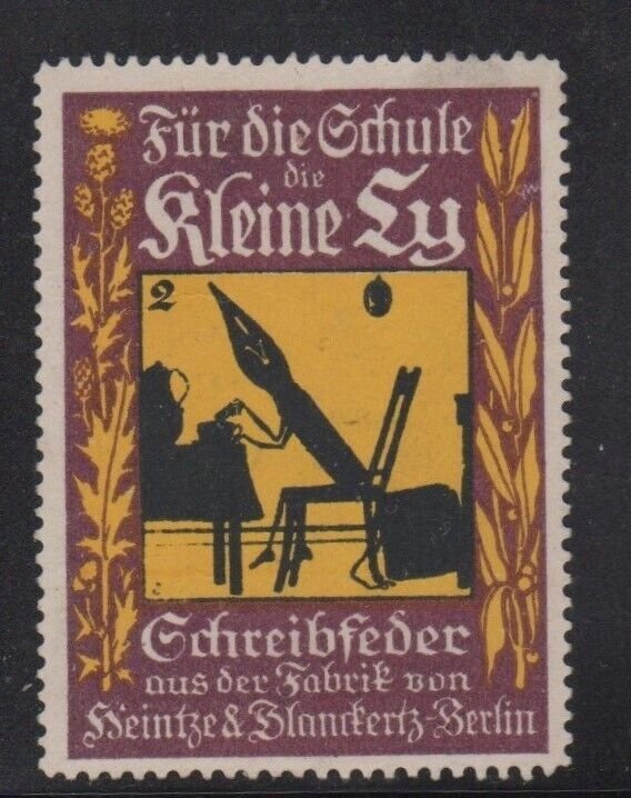 German Advertising Stamp  - A Day in the Life of Little Ly Quill Nib, #2 or 9