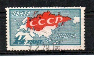 RUSSIA - USSR - 1927 - 10th ANNIVERSARY OF THE REVOLUTION - MAP - Used - 14 -