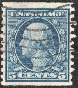 SC#496 5¢ Washington Coil Single (1919) Used