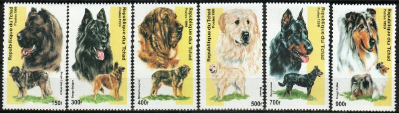 Chad Stamp 845A-845F  - Dogs