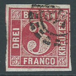 Bavaria, Sc #10, 3kr Used