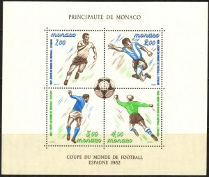 Monaco 1982 Football Soccer World Cup Spain 1982 S/S MNH