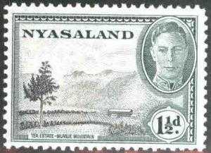 Nyasaland Protectorate Scott 70 MH* KGVI stamp