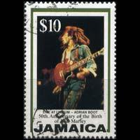 JAMAICA 1995 - Scott# 840 Singer Bob Marley $10 Used