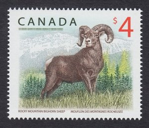 BIGHORN SHEEP = LITHOGRAPHY & ENGRAVING = High-value stamp Canada 2018 #3129 MNH