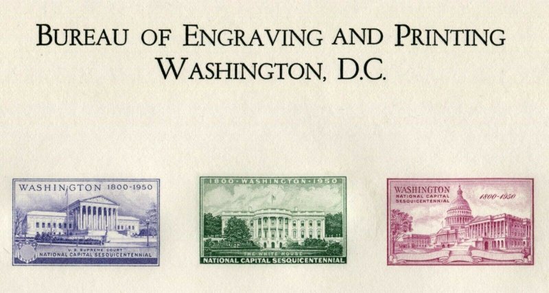 WASHINGTON DC Vignette Souvenir Card Bureau Engraving Printing NAPEX 1971