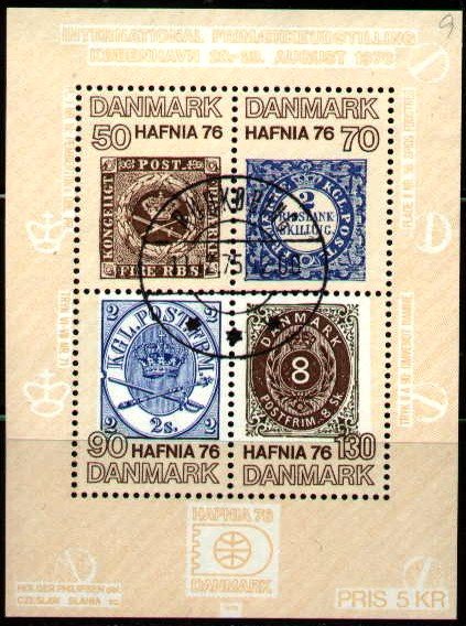 HAFNIA 76 Intl. Stamp Exhib., Copenhagen, 1976, Denmark S/S SC#585 used